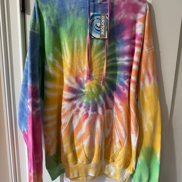 Pastel Rainbow Tie Dye Hoodie - Picture 5 of 5